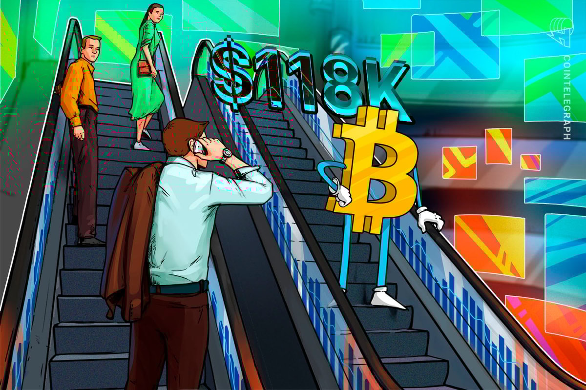 Bitcoin Traders Target Lower as BTC Slips Under $118,000