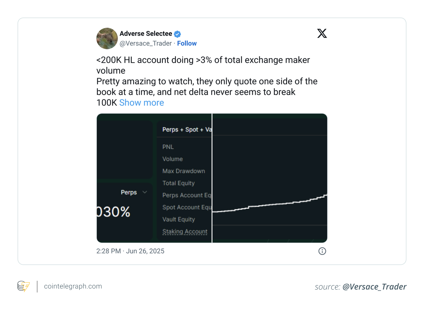 Versace_Trader amplifying the buzz about a liquidity ghost