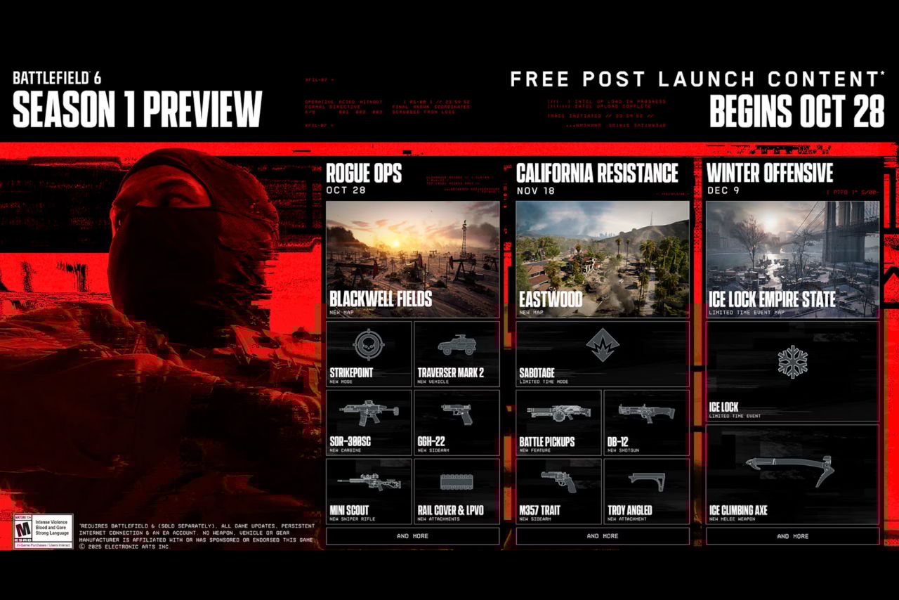 Battlefield 6 Rogue Ops post launch content begins next week